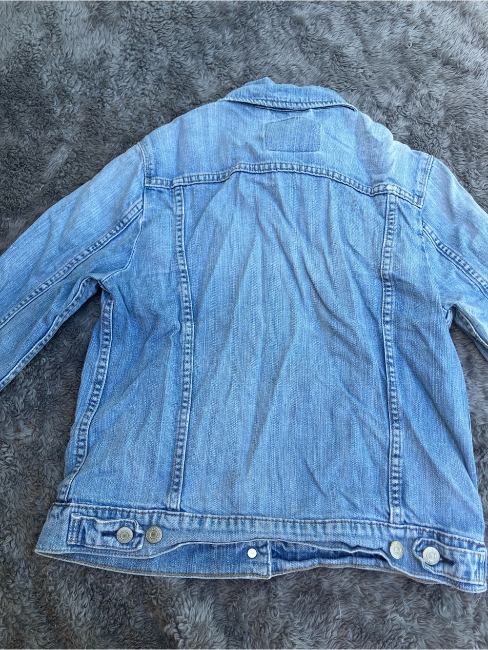 Levi's Light Blue Denim Jean Jacket Distressed Thrashed Size M - Picture 9 of 13